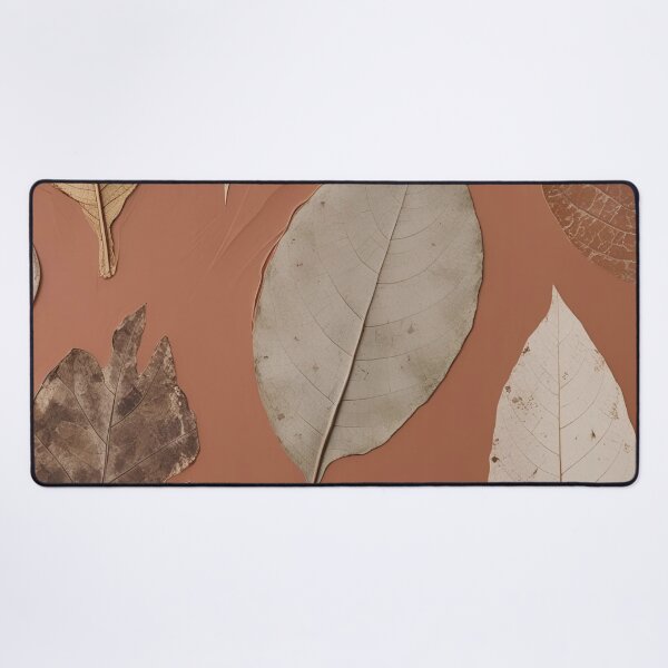 Item preview, Pressed Autumn Leaves on Terracotta Surface designed and sold by SurfaceCraft Studio.