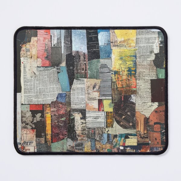 Item preview, Urban Chaos – Abstract City Collage with Vintage Newsprint designed and sold by AchaRat.