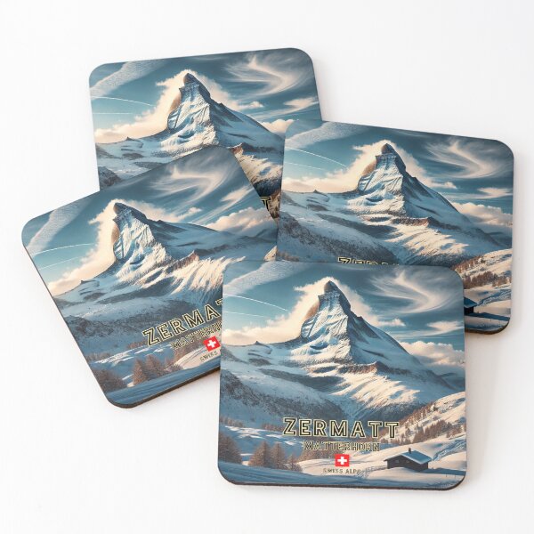 Item preview, Mountain poster: Zermatt Matterhorn Cervin Swiss Alps Print. designed and sold by WapitiSTORE.