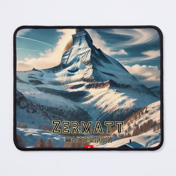 Item preview, Mountain poster: Zermatt Matterhorn Cervin Swiss Alps Print. designed and sold by WapitiSTORE.
