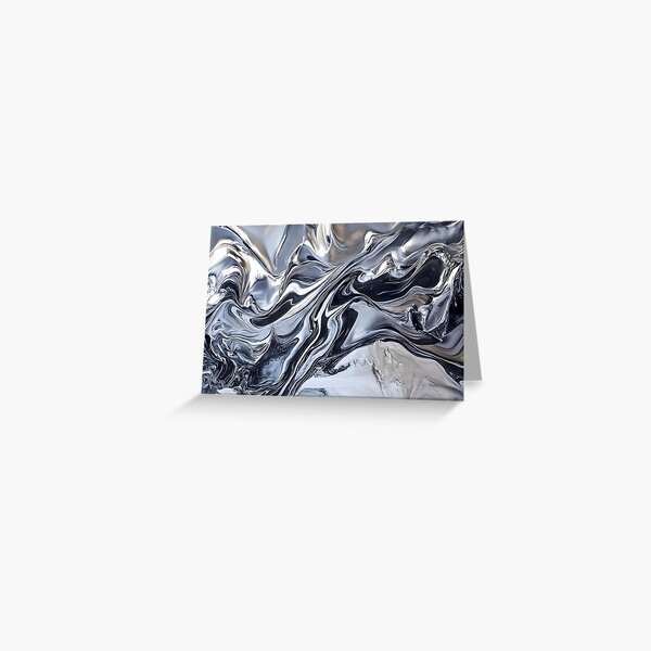 Surge in Silver Greeting Card