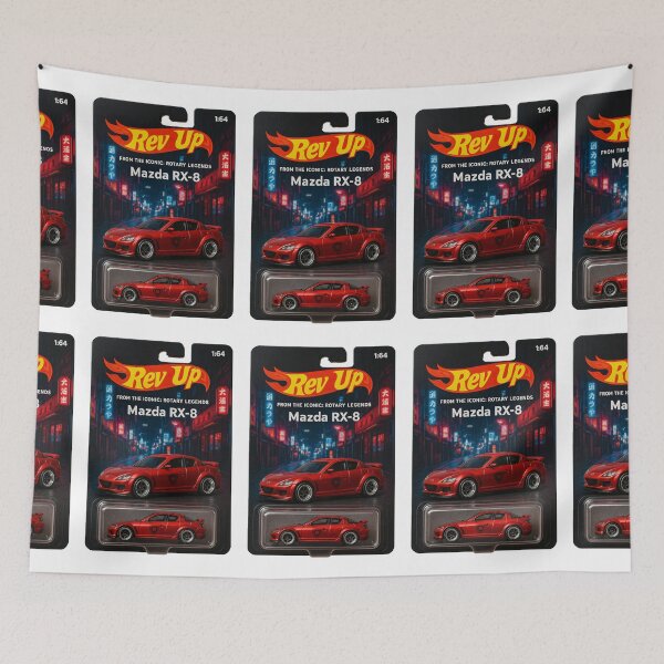 Item preview, Iconic Rotary Sports Car In Neon Cityscape designed and sold by RevUpDesign.