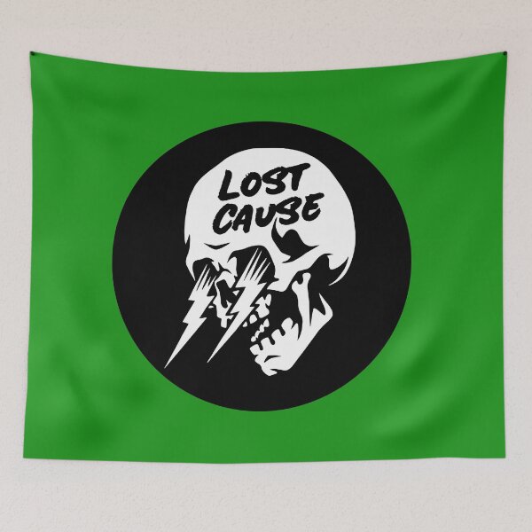 Item preview, Lost Cause Skull with lightening bolt eyes stickers and t-shirts designed and sold by PIXEL POP DESIGNS - Beyond the Norm!.