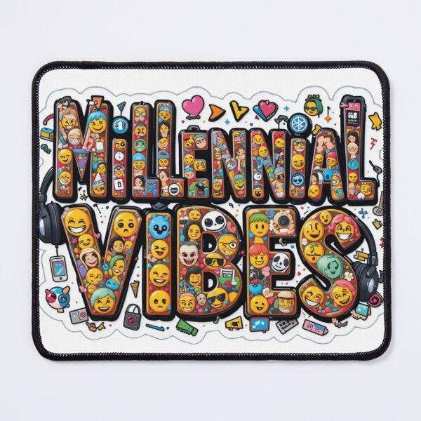 Item preview, Premium Cool Trendy Best Gift "Millennial Vibes" sticker Reloaded-Viral Drop 2025 designed and sold by Imaginarium of Chaos falcon88 .