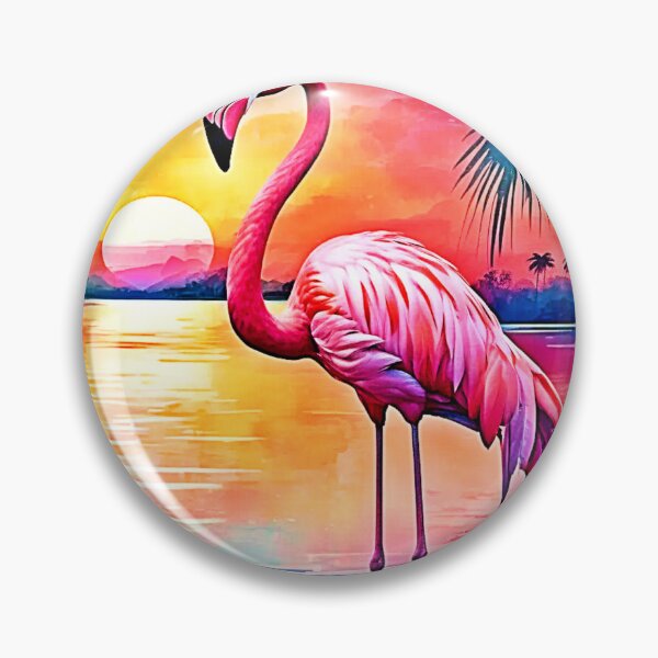 Item preview, Sunset Flamingo Art Design designed and sold by Health And Fitness Posts e-Store.
