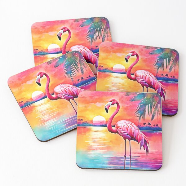 Item preview, Sunset Flamingo Art Design designed and sold by Health And Fitness Posts e-Store.