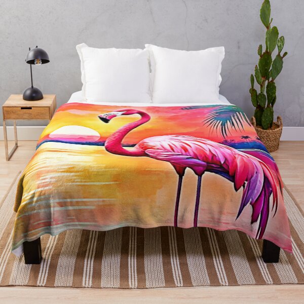 Item preview, Sunset Flamingo Art Design designed and sold by Health And Fitness Posts e-Store.