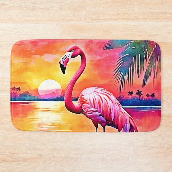 Item preview, Sunset Flamingo Art Design designed and sold by Health And Fitness Posts e-Store.