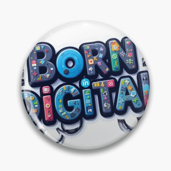 Item preview, Premium Cool Trendy Best Gift "Born Digital" sticker Reloaded-Viral Drop 2025 designed and sold by Imaginarium of Chaos falcon88 .