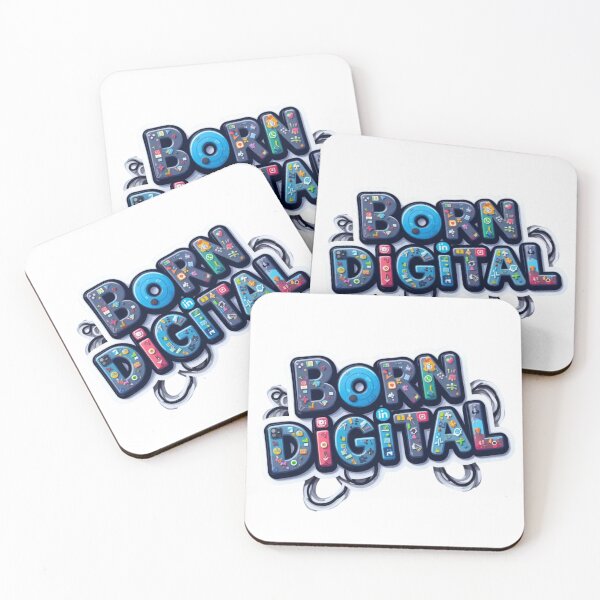 Item preview, Premium Cool Trendy Best Gift "Born Digital" sticker Reloaded-Viral Drop 2025 designed and sold by Imaginarium of Chaos falcon88 .