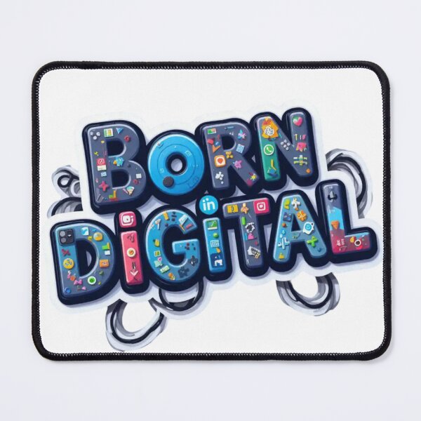 Item preview, Premium Cool Trendy Best Gift "Born Digital" sticker Reloaded-Viral Drop 2025 designed and sold by Imaginarium of Chaos falcon88 .