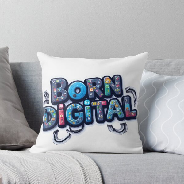Item preview, Premium Cool Trendy Best Gift "Born Digital" sticker Reloaded-Viral Drop 2025 designed and sold by Imaginarium of Chaos falcon88 .