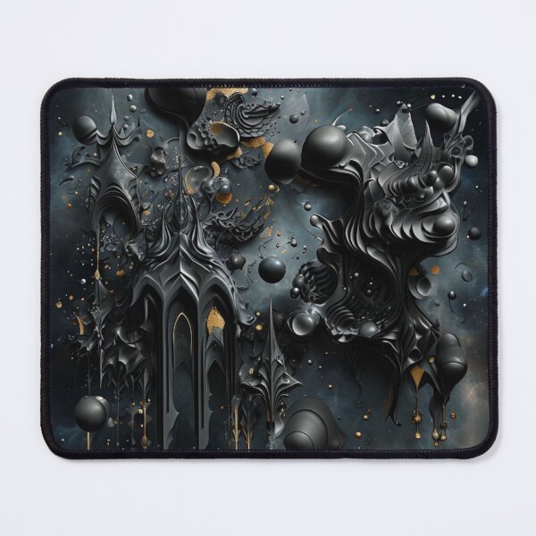 Item preview, Dark Cosmic Abstract – Futuristic Space Art with Gothic Structures designed and sold by Art Garden.