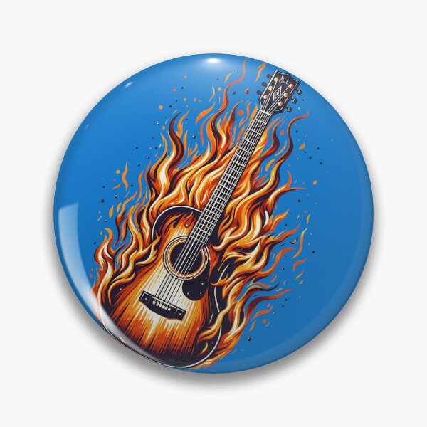 Item preview, Guitar on fire designed and sold by Hirako Nakatsu.