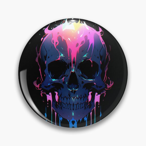 Item preview,  Neon Drip Skull designed and sold by Hirako Nakatsu.