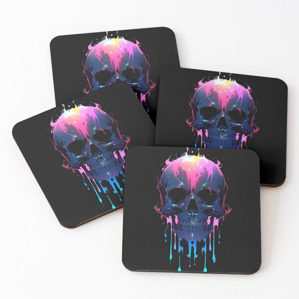 Item preview,  Neon Drip Skull designed and sold by Hirako Nakatsu.