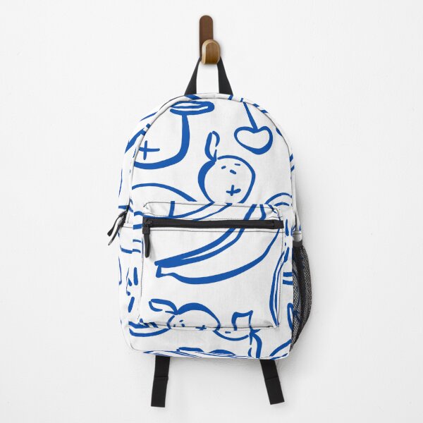 Item preview, Inspired Dark Blue Fruit Pattern - Summer Vibes with White Background designed and sold by TropicalTrails.