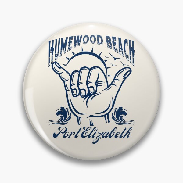 Item preview, Humewood Beach Port Elizabeth South Africa Shaka Surf- Navy designed and sold by SurfingLocales.
