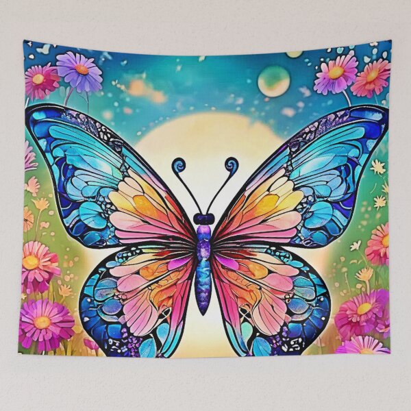Item preview, Floral Butterfly Art Design designed and sold by Health And Fitness Posts e-Store.