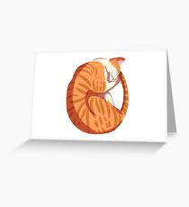 Ahri, the Sleeping Cat Bean Greeting Card