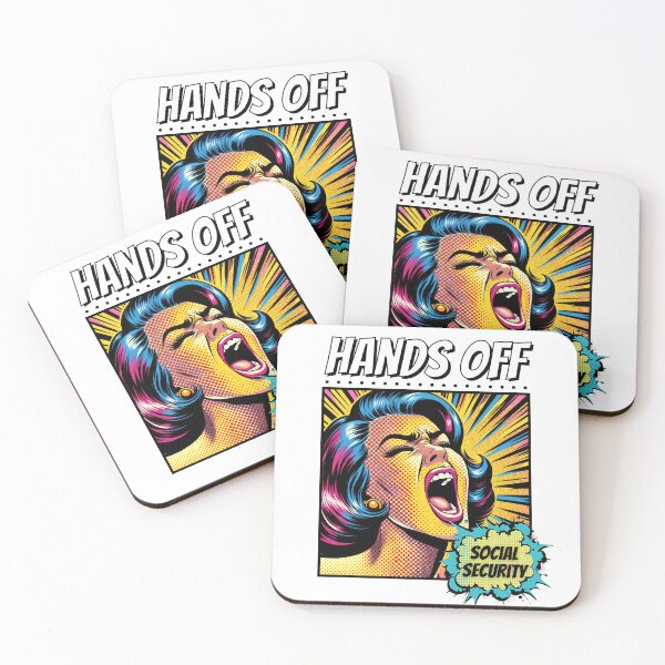 Item preview, Hands Off Social Security Comic Style Pop Art Woman designed and sold by hiacynto.