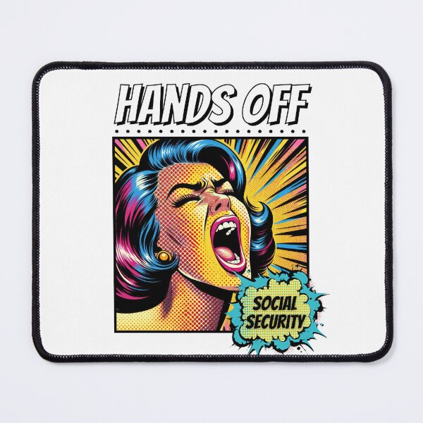 Item preview, Hands Off Social Security Comic Style Pop Art Woman designed and sold by hiacynto.