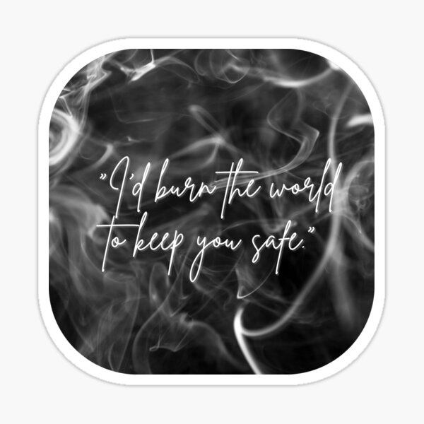 Item preview, Xaden Riorson Burn the World Quote designed and sold by VickyKing.