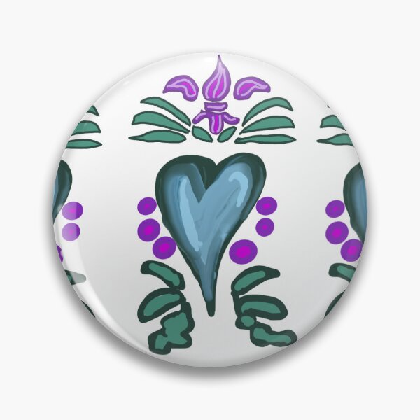 Item preview, Fleur de lys heart pattern designed and sold by Joyride Art and Design UK.