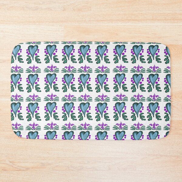 Item preview, Fleur de lys heart pattern designed and sold by Joyride Art and Design UK.