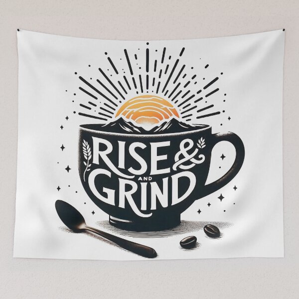 Item preview, Hustler, Rise grind, Coffee, sunshine designed and sold by TrueArtVibes.