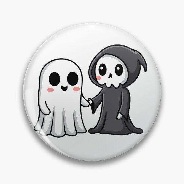 Item preview, Cute ghost with grim reaper holding hands, best friends forever designed and sold by Eva-Designs-.