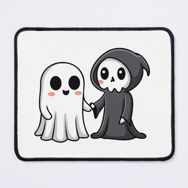 Item preview, Cute ghost with grim reaper holding hands, best friends forever designed and sold by Eva-Designs-.
