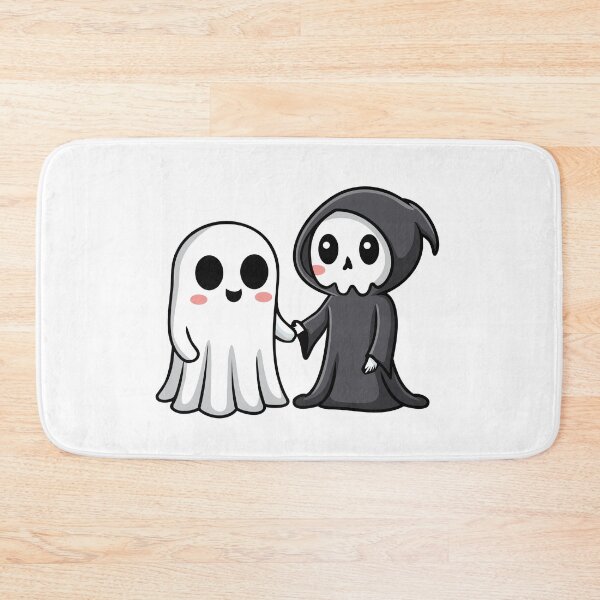 Item preview, Cute ghost with grim reaper holding hands, best friends forever designed and sold by Eva-Designs-.
