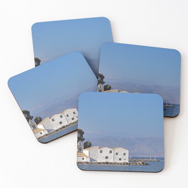 Item preview, Vlacherna Monastery seascape, Kerkyra,Corfu island, Greece,summertime designed and sold by goceris.