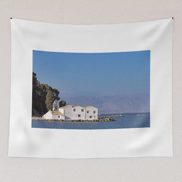 Item preview, Vlacherna Monastery seascape, Kerkyra,Corfu island, Greece,summertime designed and sold by goceris.