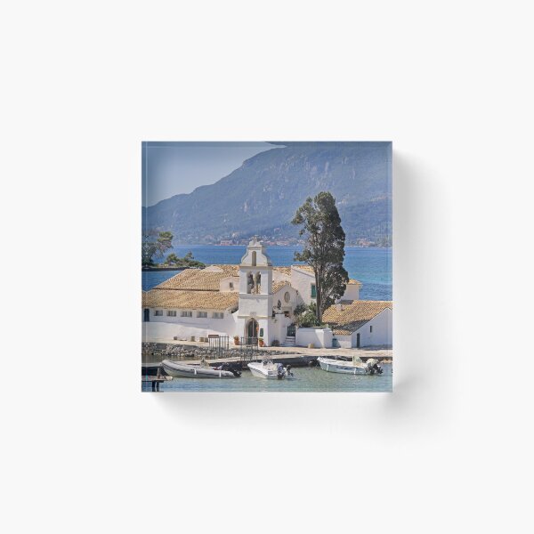 Item preview, Vlacherna Monastery on Corfu island, Kerkyra, Greece designed and sold by goceris.