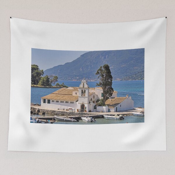 Item preview, Vlacherna Monastery on Corfu island, Kerkyra, Greece designed and sold by goceris.