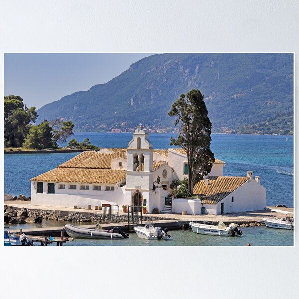 Item preview, Vlacherna Monastery on Corfu island, Kerkyra, Greece designed and sold by goceris.
