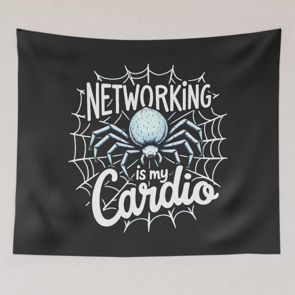 Item preview, Networking is my Cardio Spider Design designed and sold by FoxyJags.