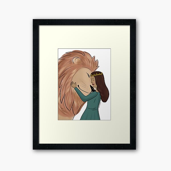 Vista previa del artículo con la obra «niña y león (sin fondo)», diseñado y vendido por reinoilustre.