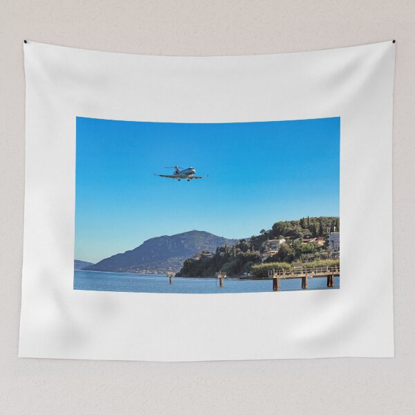 Item preview, Passenger airplane landing at Kerkyra Airport, Corfu International Airport,Greece designed and sold by goceris.