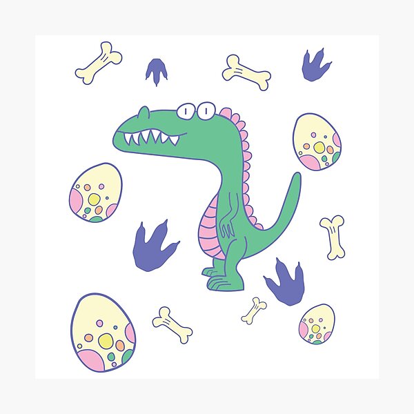 Artikel-Vorschau von Grüner Dino, designt und verkauft von dileodoodles.