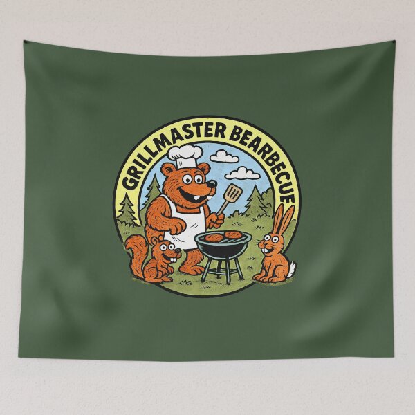 Item preview, Grillmaster Beabecue Forest BBQ Fun designed and sold by FabcoDesign.