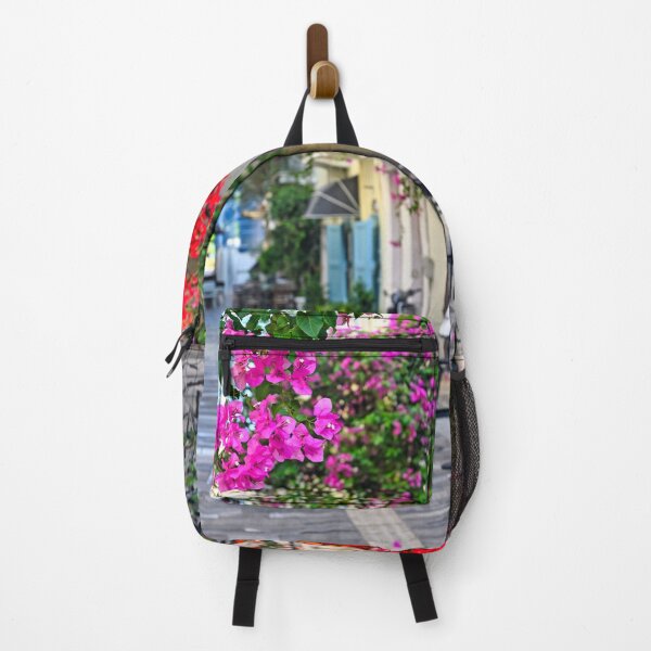 Item preview, Old houses in the narrow streets of Nafplion town with Bougainvillea flowers,summer season designed and sold by goceris.