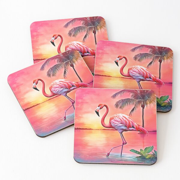Item preview, Pink Flamingo Scene Design designed and sold by Health And Fitness Posts e-Store.