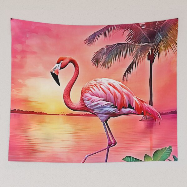 Item preview, Pink Flamingo Scene Design designed and sold by Health And Fitness Posts e-Store.