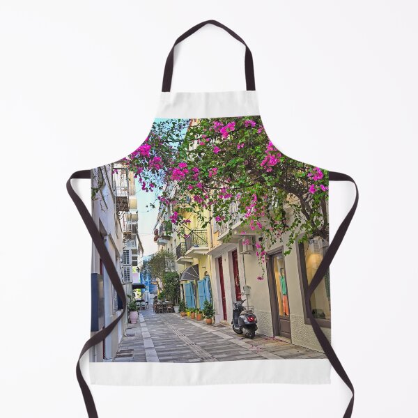 Item preview, Old houses in the narrow streets of Nafplion town with Bougainvillea flowers,Greece designed and sold by goceris.