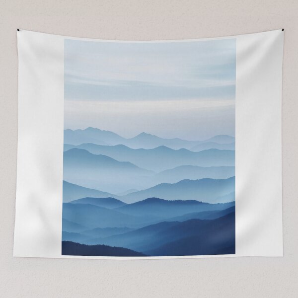 Item preview, Blue Mountain Dreams – Serene Layers of Morning Mist designed and sold by AchaRat.