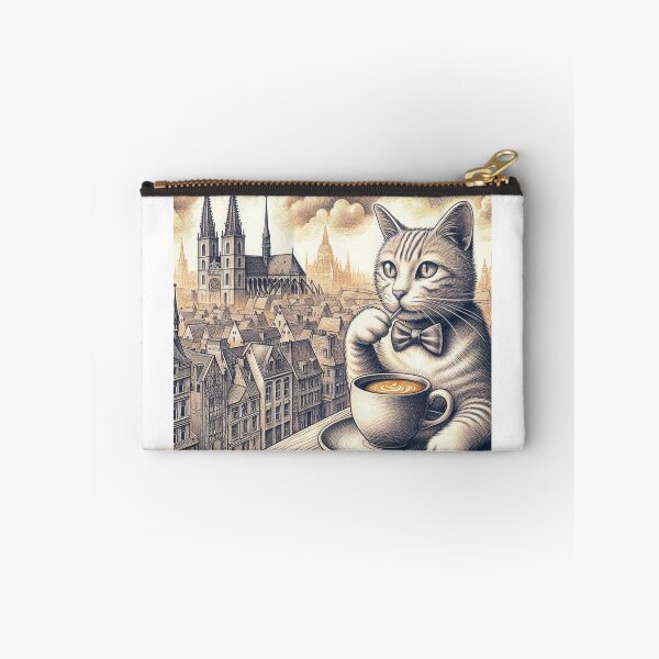 Item preview, Cat drinking coffee designed and sold by Maruksweets.