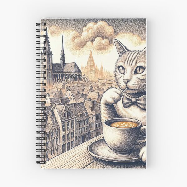 Item preview, Cat drinking coffee designed and sold by Maruksweets.